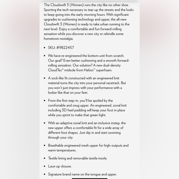 On Running Cloudswift 3 Nimbus/Hay Sneakers Size 7.5 NEW - Picture 3 of 14